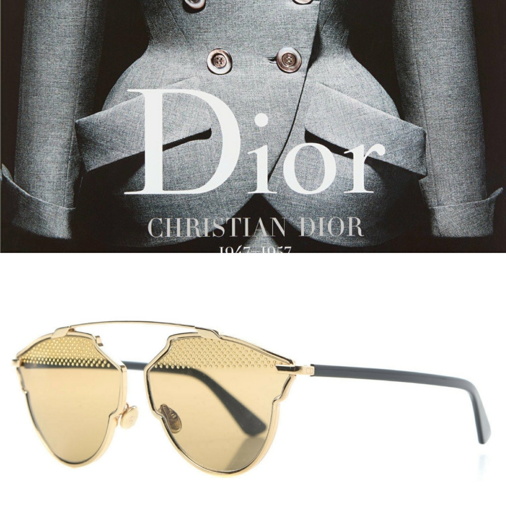 Christian Dior ✨ NEW DiorSoRealS gold sunglasses